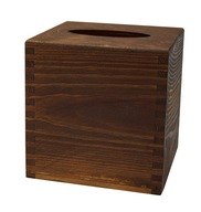 TISSUE BOX štvorcová hnedá krabička na vreckovky