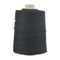 mak23 Macrame šnúrka 5mm bavlna 100m čierna mak23 Macrame šnúrka 5mm bavlna 100m čierna