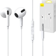 BASEUS KÁBELOVÉ SLÚCHADLÁ MINIJACK 3,5 MM KÁBEL 1,1 M S DIAĽKOVÝM BIELYM BASEUS KÁBELOVÉ SLÚCHADLÁ MINIJACK 3,5 MM KÁBEL 1,1 M S DIAĽKOVÝM BIELYM