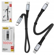Kábel DUDAO USB-C na USB-C KRÁTKY kábel 100W PD KVALITA 0,23 m 23 cm SILNÝ Kábel DUDAO USB-C na USB-C KRÁTKY kábel 100W PD KVALITA 0,23 m 23 cm SILNÝ