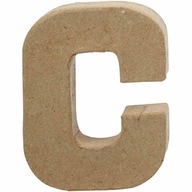 Písmeno C vyrobené z papier-mâché 10x2 cm