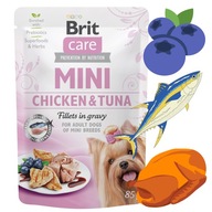Brit Care Mini kura a tuniak mokré krmivo pre psov 6 x 85 g kuracie mäso a tuniak Brit Care Mini kura a tuniak mokré krmivo pre psov 6 x 85 g kuracie mäso a tuniak
