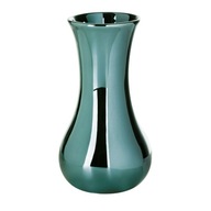 Lesklá tyrkysová keramická váza, 30 cm
