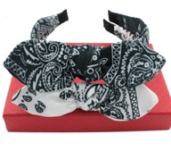 BANDANA GUMY DO VLASOV, 2 KUSY, BIELE, ČIERNA BANDANA GUMY DO VLASOV, 2 KUSY, BIELE, ČIERNA