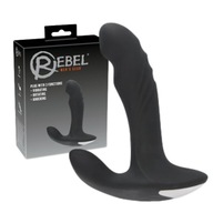 Vibračný masážny prístroj na prostatu čierny 17 cm Rebel