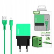 2x USB nabíjačka + Apple Lightning 2A kábel 2x USB nabíjačka + Apple Lightning 2A kábel