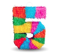 Narodeninová Piñata číslo päť farebných
