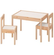 IKEA LATT Detský stôl + 2 drevené stoličky