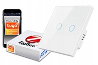 ZIGBEE TUYA DOTYKOVÝ SPÍNAČ 2 KRUHY. BIELA #BEZ N ZIGBEE TUYA DOTYKOVÝ SPÍNAČ 2 KRUHY. BIELA #BEZ N