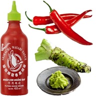 Chili Sriracha Wasabi Vege omáčka 455ml LIETAJÚCI HUS