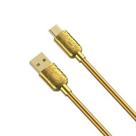XO kábel NB216 USB - USB-C 1,0 m 2,4A zlatý XO kábel NB216 USB - USB-C 1,0 m 2,4A zlatý