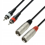 ADAM HALL K3TMC0100 KÁBEL 2 X RCA NA 2 X XLR M, 1M ADAM HALL K3TMC0100 KÁBEL 2 X RCA NA 2 X XLR M, 1M