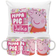 SÚPRAVA HRNKA + VANKÚŠKA PEPPA PIG MENO DARČEK SÚPRAVA HRNKA + VANKÚŠKA PEPPA PIG MENO DARČEK