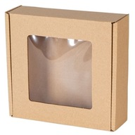 KRABIČKA S OKIENKOM KARTÓN NA MIERU 13x13x4 DARČEKOVÉ BALENIE