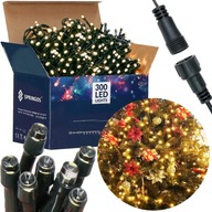 VIANOČNÉ SVIETIDLÁ 300LED 20m vonkajšie HRUBÉ trvalé svetlo TEPLÉ BIELE VIANOČNÉ SVIETIDLÁ 300LED 20m vonkajšie HRUBÉ trvalé svetlo TEPLÉ BIELE