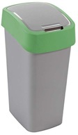 CURVER Flip-Bin odpadkový kôš strieborný/zelený 45l
