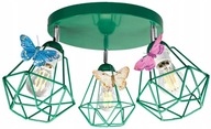 Diamantové stropné svietidlo BUTTERFLY 3 GREEN môže byť LED Diamantové stropné svietidlo BUTTERFLY 3 GREEN môže byť LED