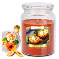 Vonná sviečka v skle VEĽKÉ viečko Grilled Peach 100H Candle