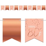 Narodeninová girlanda HAPPY banner 80 ružové ZLATÁ Narodeninová girlanda HAPPY banner 80 ružové ZLATÁ