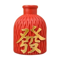 Váza na kvety v čínskom štýle Dekoratívna umelecká červená váza
