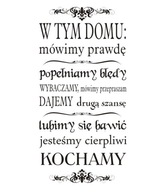Nápis na stene, nálepka - V tomto dome - 174 Nápis na stene, nálepka - V tomto dome - 174