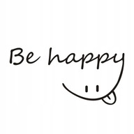 Nápis na stenu, nálepka - Be happy - 223 Nápis na stenu, nálepka - Be happy - 223