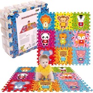 EVA PENOVÁ PODLOŽKA 86x86 PUZZZLE KOBERCOVÉ ZVIERATKÁ 9 kusov EVA PENOVÁ PODLOŽKA 86x86 PUZZZLE KOBERCOVÉ ZVIERATKÁ 9 kusov
