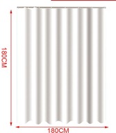 Biely sprchový záves 180x180cm