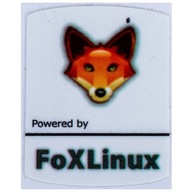 Samolepka Powered by FoXLinux 19 x 24 mm Samolepka Powered by FoXLinux 19 x 24 mm