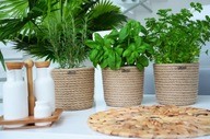 Obliečky na bylinky, kvetináče do kuchyne, prírodné BOHO Obliečky na bylinky, kvetináče do kuchyne, prírodné BOHO