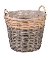 KRUHÝ Prútený KOŠÍK S RÚČKAMI 35x35x31/36 cm KRUHÝ Prútený KOŠÍK S RÚČKAMI 35x35x31/36 cm