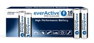 10x Alkalické batérie LR03 AAA everActive PRO, kartónová krabica