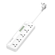 Napájacia lišta 5 AC zásuviek 6xUSB EU/US 2500W Napájacia lišta 5 AC zásuviek 6xUSB EU/US 2500W