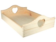 Drevená čašník podnos so srdcom 25x35 Drevená čašník podnos so srdcom 25x35