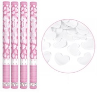 4x PNEUMATICKÉ KONFETY - STRELKA BIELE SRDCE 60 cm - SVADOBNÉ SVADOBNÉ 4x PNEUMATICKÉ KONFETY - STRELKA BIELE SRDCE 60 cm - SVADOBNÉ SVADOBNÉ