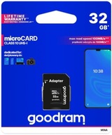 Pamäťová karta GOODRAM 32GB MicroSDHC C10 Pamäťová karta GOODRAM 32GB MicroSDHC C10