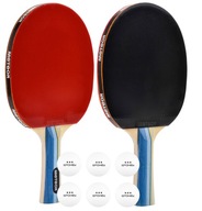 Sada 2 rakiet + 6 loptičiek na stolný tenis a ping pong Sada 2 rakiet + 6 loptičiek na stolný tenis a ping pong