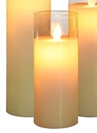 LED ELEKTRICKÁ SVIEČKA Krémový plameň ekri 14,5 cm