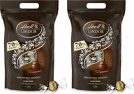 Lindt LINDOR Pralinky, horká čokoláda 70% 1kg x2 Lindt LINDOR Pralinky, horká čokoláda 70% 1kg x2