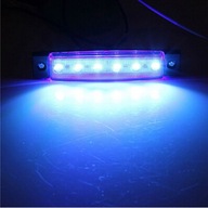 Modré bočné obrysové svetlá so 6 indikátormi LED Modré bočné obrysové svetlá so 6 indikátormi LED
