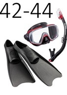 Set maska TUSA + šnorchel + plutvy Visio/UF 1202 čierna/bordová. veľkosť L/42-44 Set maska TUSA + šnorchel + plutvy Visio/UF 1202 čierna/bordová. veľkosť L/42-44