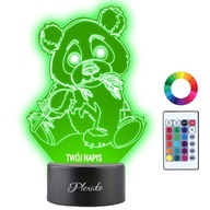 3D LED nočná lampa Medvedík Panda Darujte Váš nápis Gravírovanie mena 16 farieb 3D LED nočná lampa Medvedík Panda Darujte Váš nápis Gravírovanie mena 16 farieb