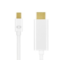 Kábel Mini DisplayPort na HDMI, 4K 1m biely