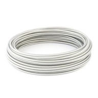 Oceľové lanové lano s lagovaným PVC povlakom 2/4mm 1x19 CLEAR 50mb