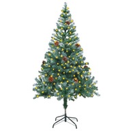 Umelý matný vianočný stromček s LED svetielkami a šitím