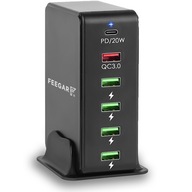 Feegar Tower 86W 6x USB typ C nástenná nabíjačka Feegar Tower 86W 6x USB typ C nástenná nabíjačka