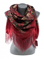 ŠATKA HIGHLANDER 110CM*110CM bordová so strapcami ŠATKA HIGHLANDER 110CM*110CM bordová so strapcami