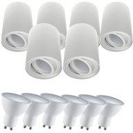 6x stropné svietidlo Tuba White + 6x GU10 tepl