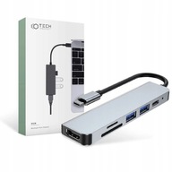 HUB ADAPTÉR USB-A TYP-C USB-C HDMI MICRO SD / TF