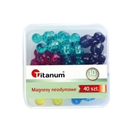 Neodymový magnet mix 10 mm 40 ks titán Neodymový magnet mix 10 mm 40 ks titán